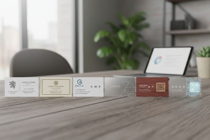 Carte de visite professionnelle avec design moderne et informations claires