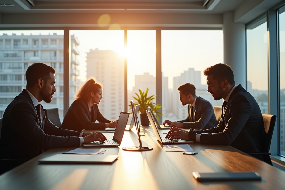 Bureau moderne à Montpellier avec équipe collaborative
