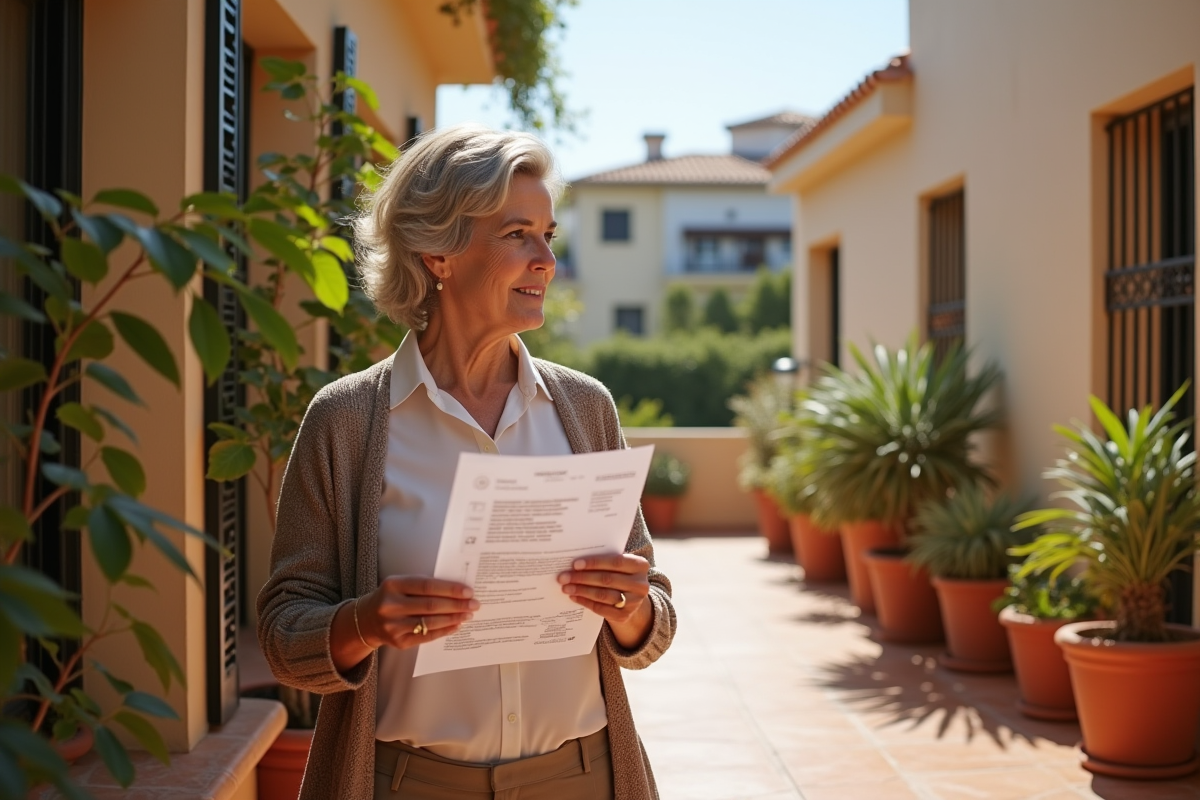 Femme espagnole avec avis d