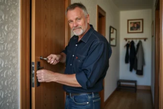 Serrure à trois points pour renforcer la sécurité d'un domicile