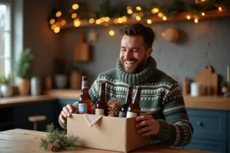 Coffret de bière artisanale avec verres de dégustation