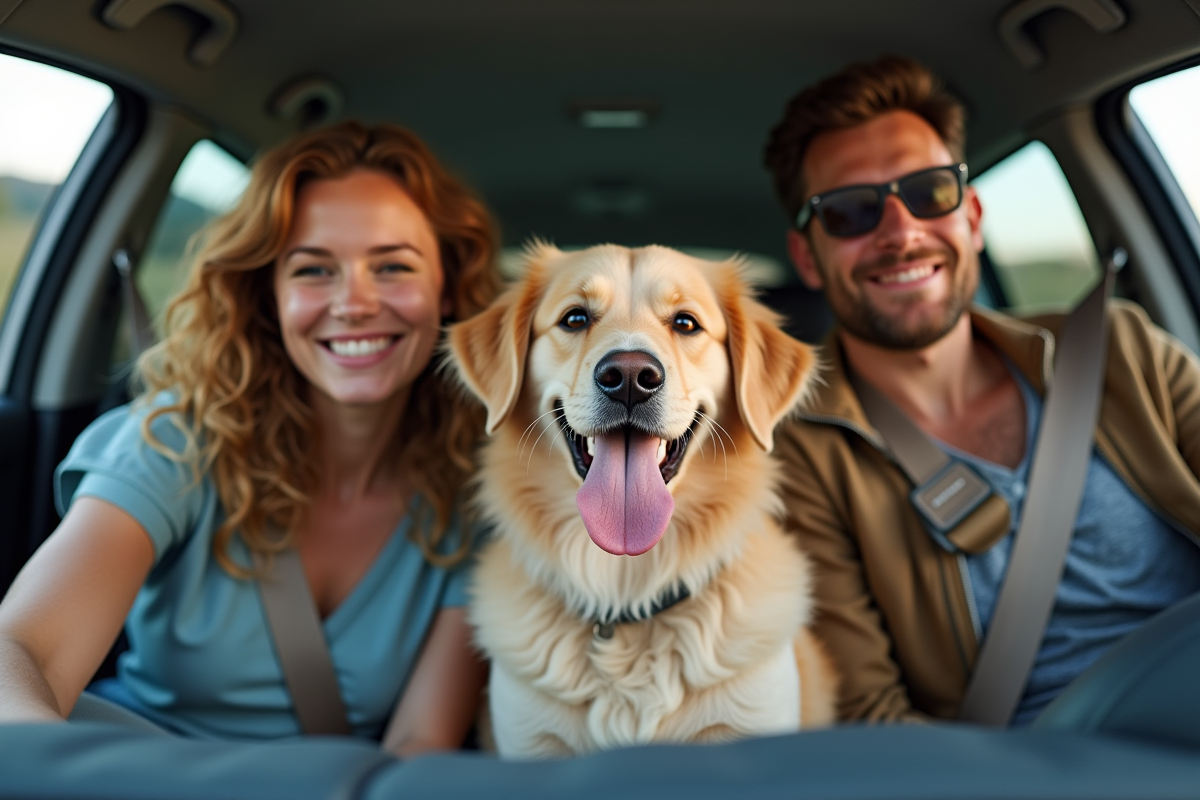 chien voiture