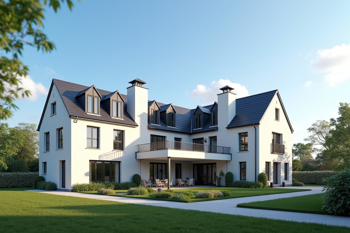 Immeuble résidentiel moderne en France ensoleillée