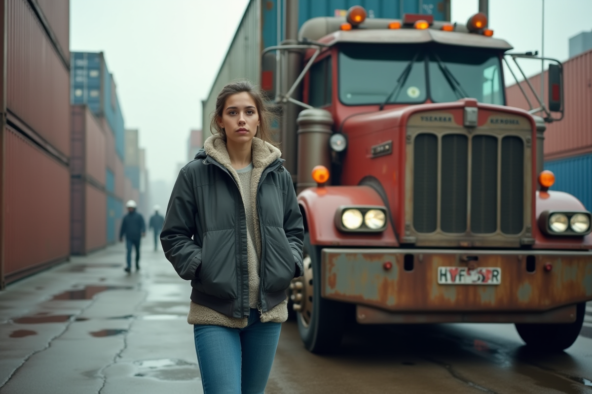 Jeune femme à côté d