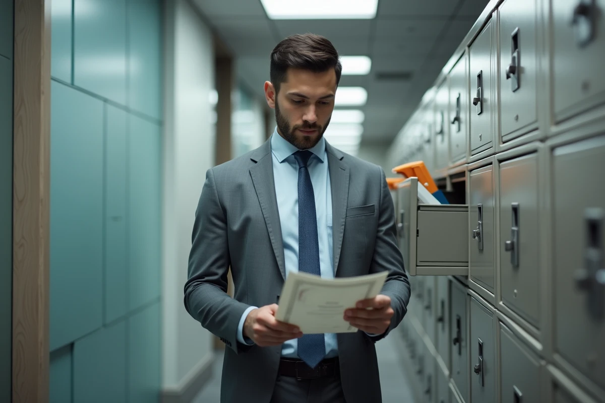Jeune homme ouvrant une boîte d