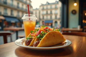 Repas Taco Bell sur table moderne à Paris